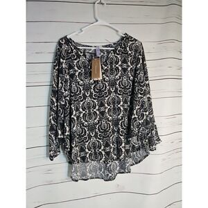 Alya By Francesca  Front High - Low Blouse Small